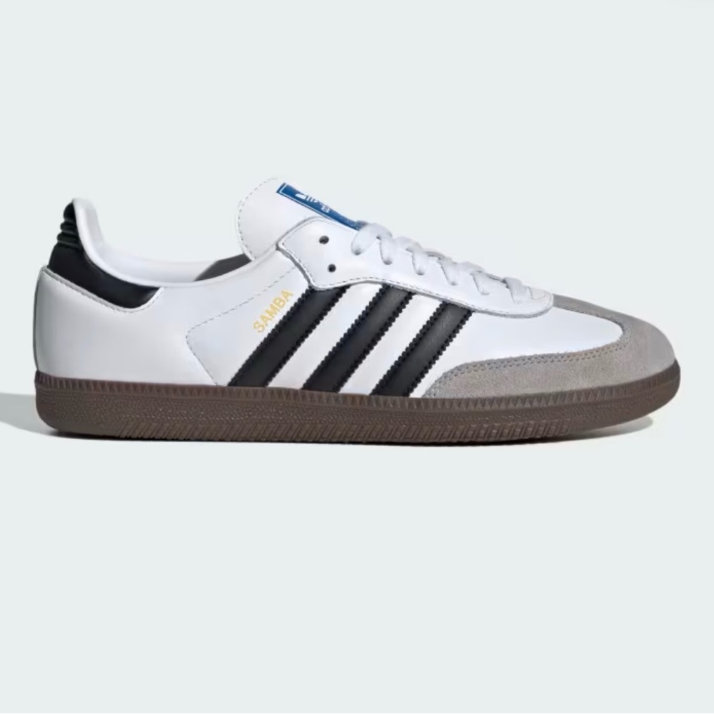 Adidas Samba White and Black Trainers